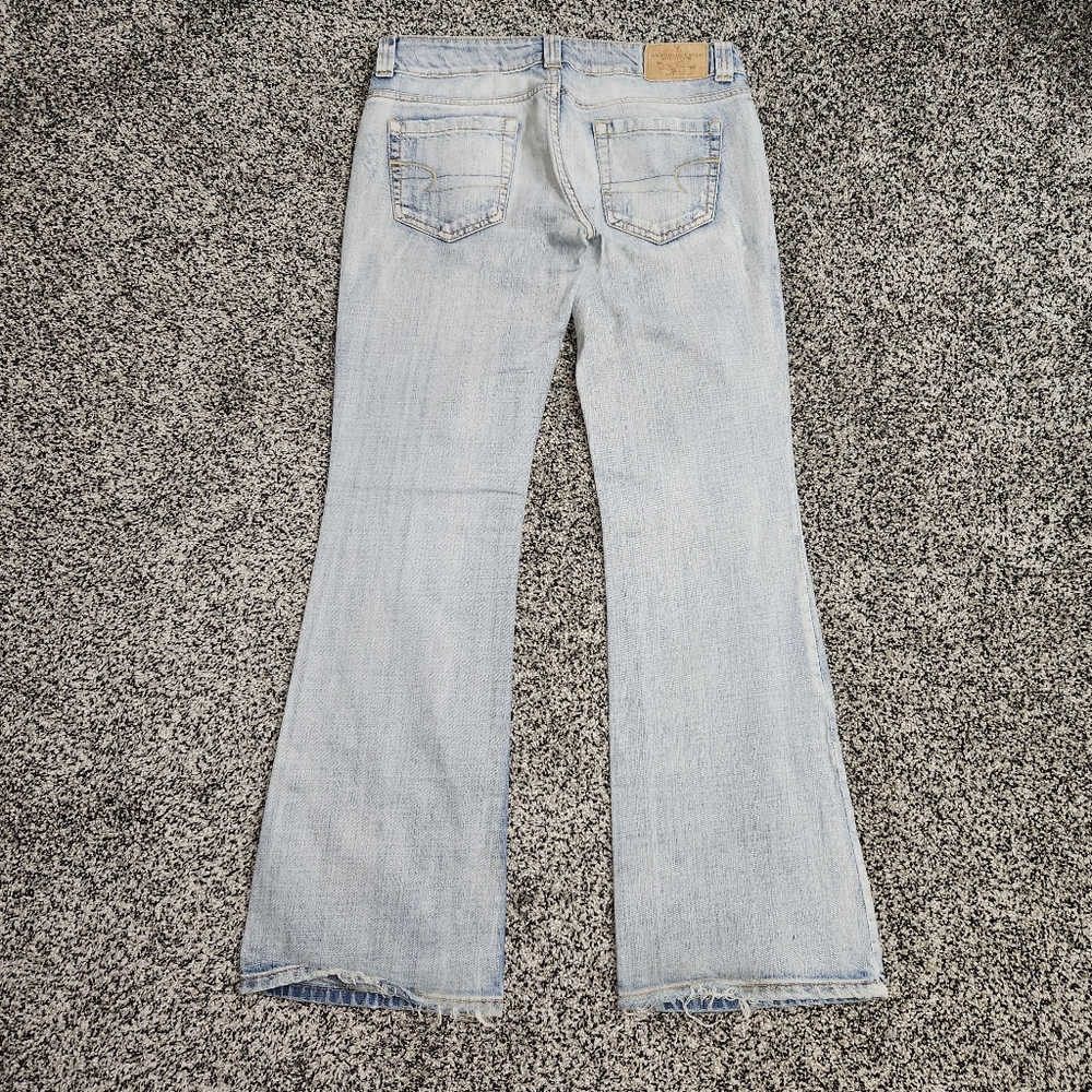 American Eagle Y2k Boyfriend 77,low Rise Flare Jeans,Women 6 Reg,90s 2000s Light